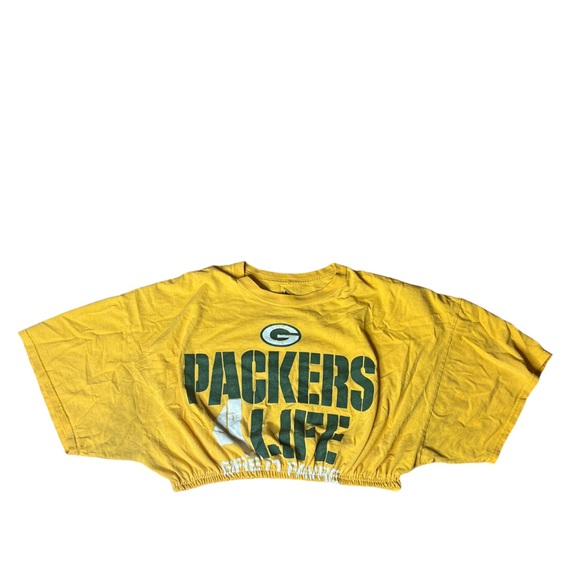 Greenbay Packers Reworked Crop Top - Picture 2 of 5